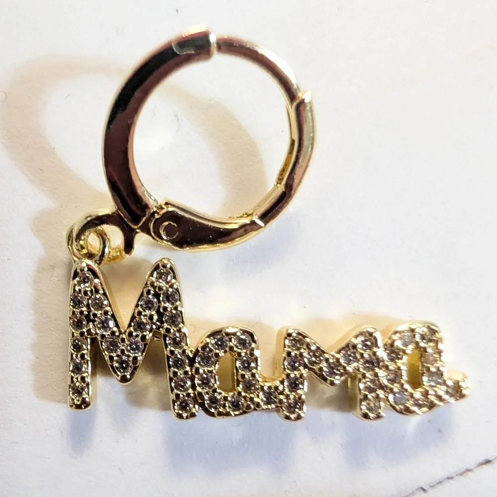 Treasure Jewels Mama Crystal Charm Gold Pave NWT